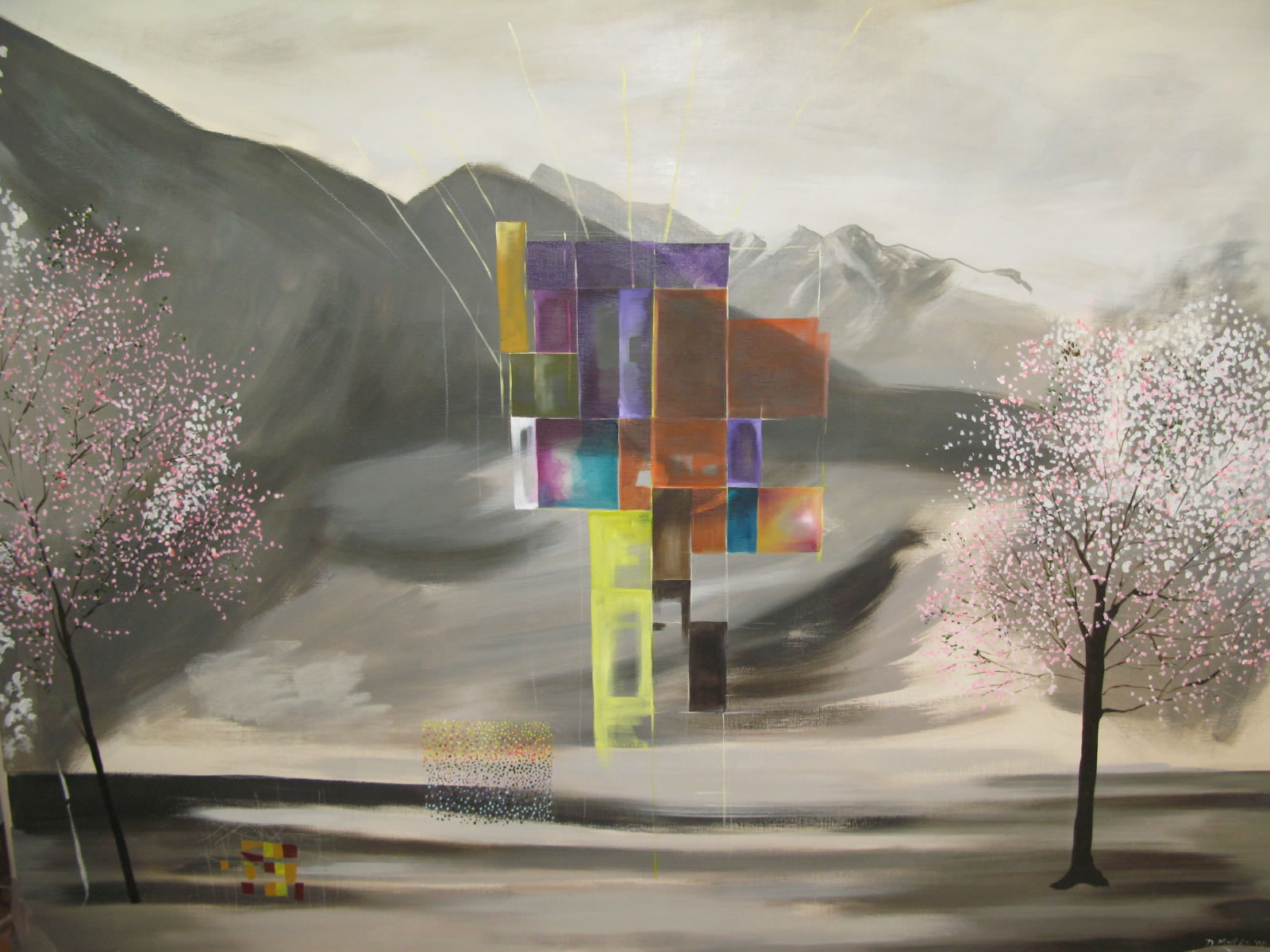 1600x1200 Future City Donna Moylan - Future City Painting