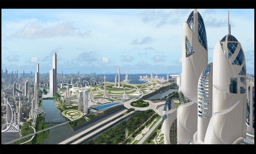 900x541 Future City Matte Paint By Ipranawake - Future City Painting