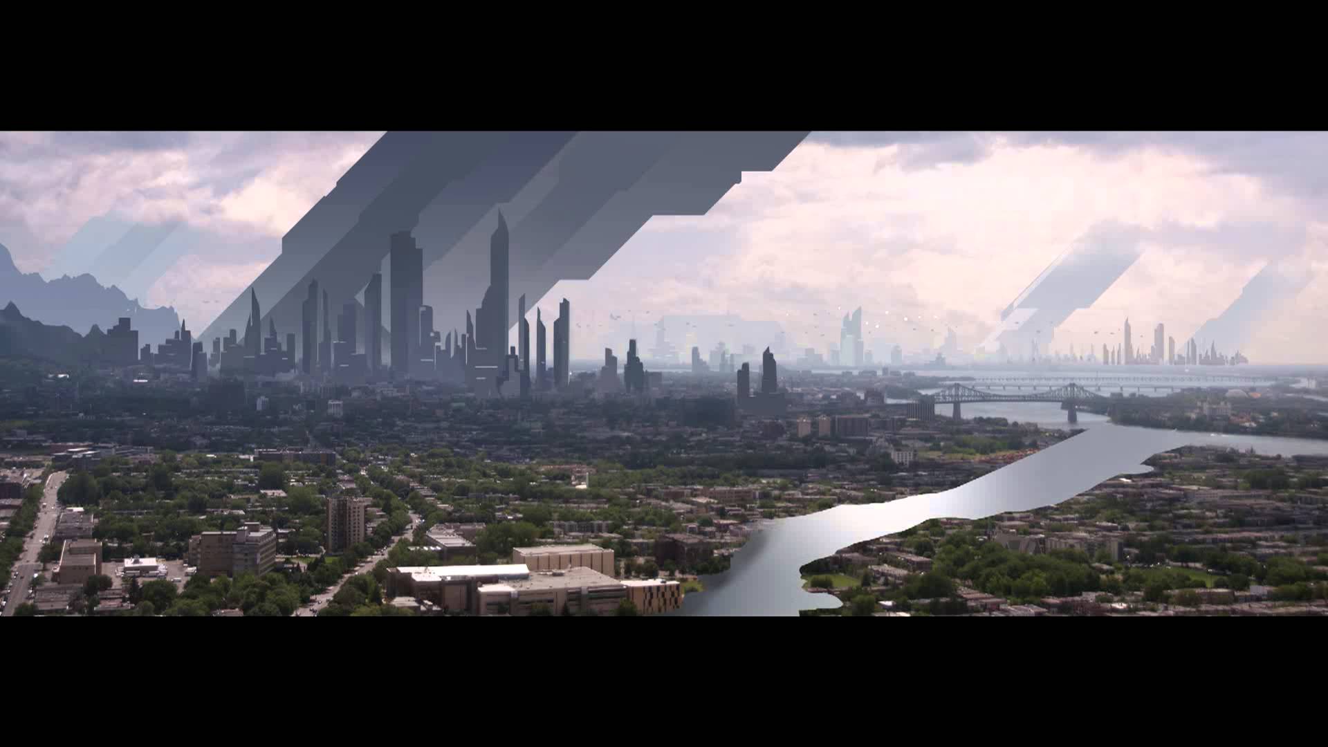 1920x1080 Matte Painting - Future City Painting