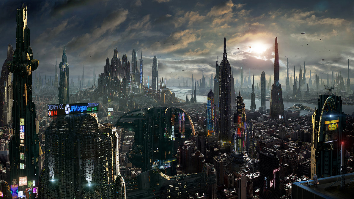 1191x670 Matte Painting Future City Amazing Facts By Rich35211 - Future City Painting
