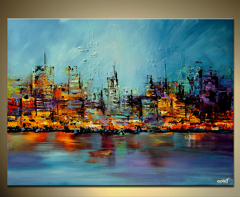 788x650 Painting - Future City Painting