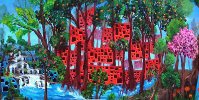 400x202 City In The Trees Daughter Earth - Future City Painting