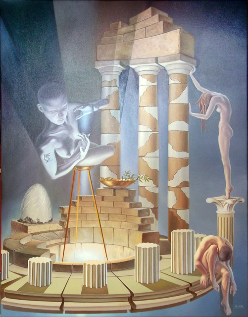 501x640 Gyuri Lohmuller Artwork Fear Of The Future Original Painting - Future Painting