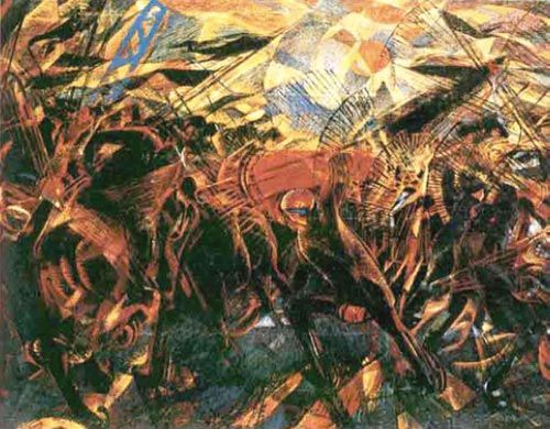 500x390 The Funeral Of The Anarchist Galli [Carlo 1911] - Futurist Painting