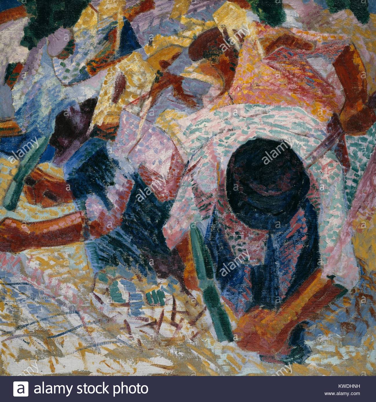 1299x1390 The Street Pavers, By Umberto Boccioni, 1914, Italian Futurist - Futurist Painting