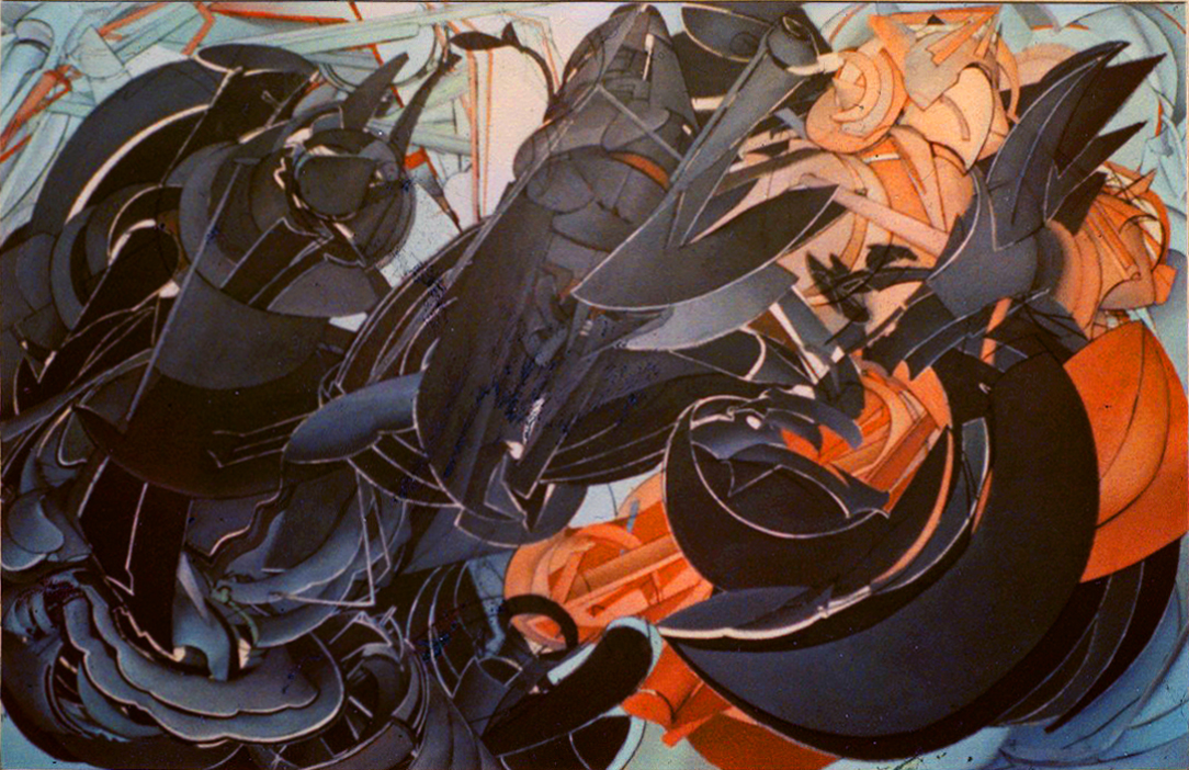 1084x702 Very Large Neo Futurist Painting Peter Bardazzi - Futurist Painting