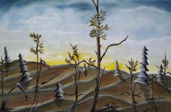 570x374 Futuristic Landscape Painting - Futuristic Landscape Painting