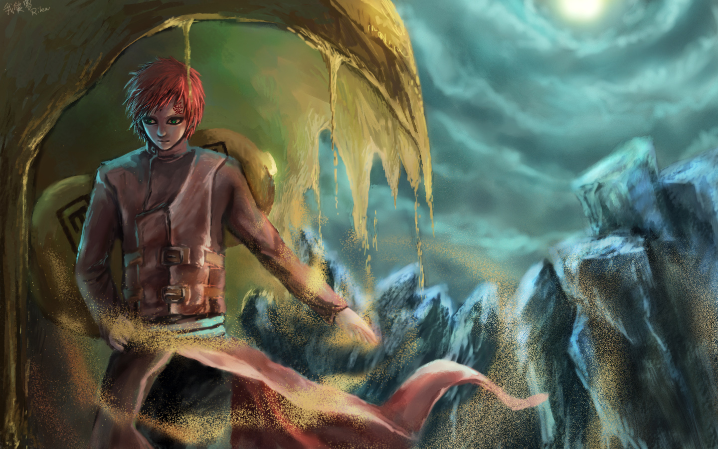1440x900 Gaara Of The Sand 3d Pictures, Wallpapers, And Fanart. [Naruto - Gaara Painting