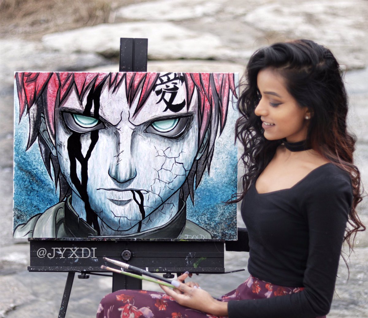 1200x1038 Jyothee On Twitter Gaara Oil Painting Sold - Gaara Painting