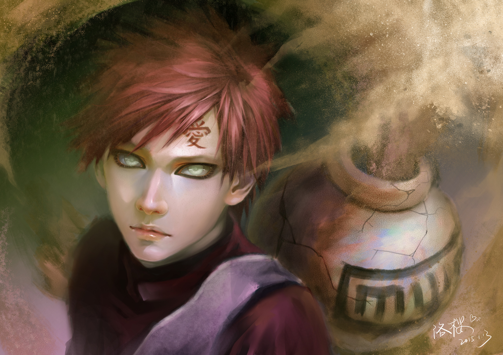 1754x1240 Gaara - Gaara Painting