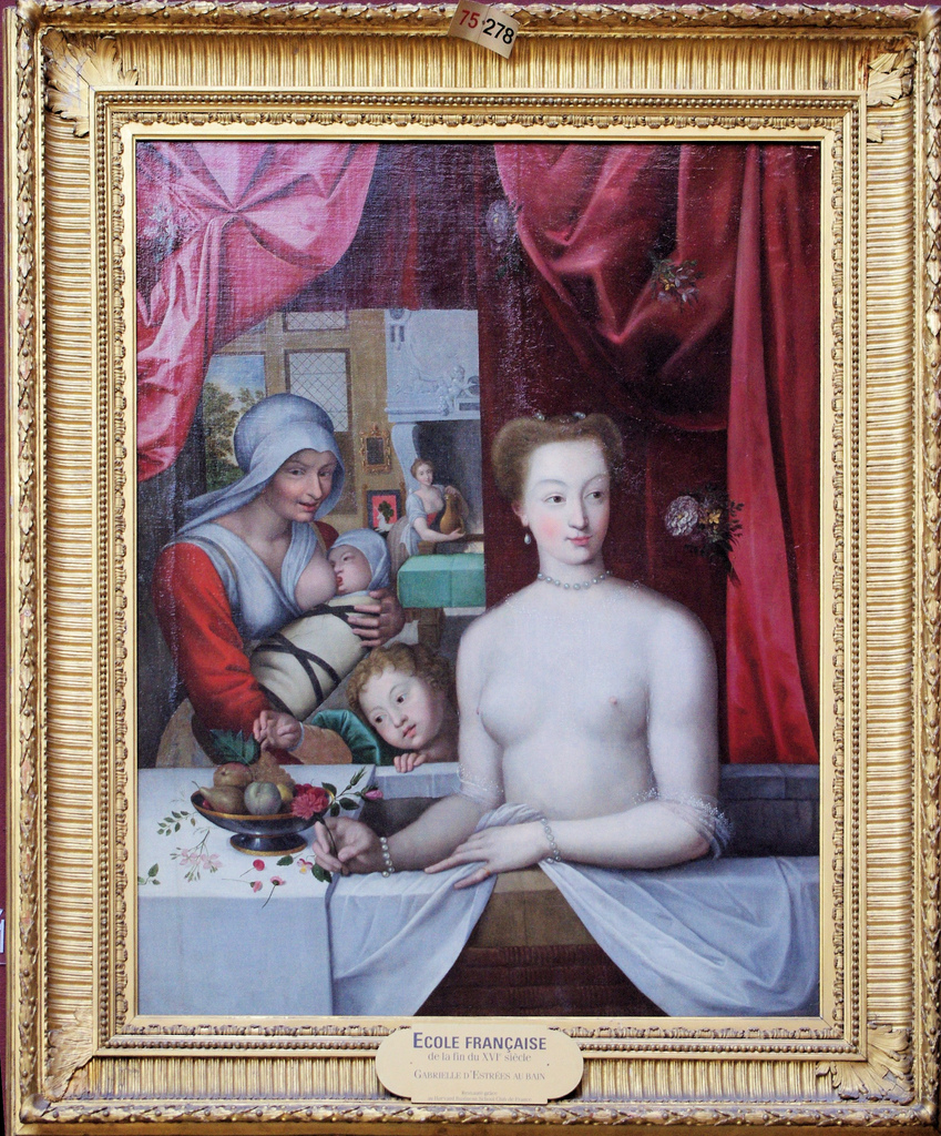 849x1024 Another School Of Fontainebleau Painting Of Gabrielle - Gabrielle D Estrees Painting