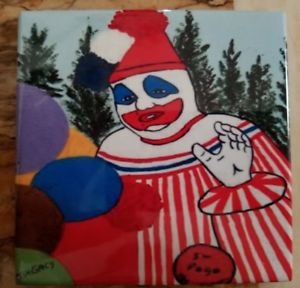 300x288 John Wayne Gacy Art Tile Decoration Pot Rest Cup Holder 4.25 X - Gacy Painting