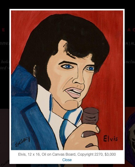 443x545 Today In Wtf Wanna Buy An Elvis Presley Portrait Painted By - Gacy Painting