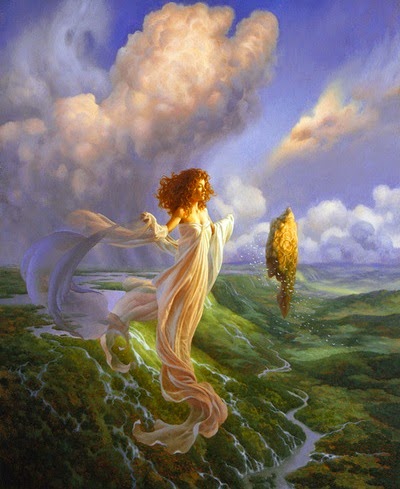 400x489 Greek Mythology Chaos - Gaea Painting