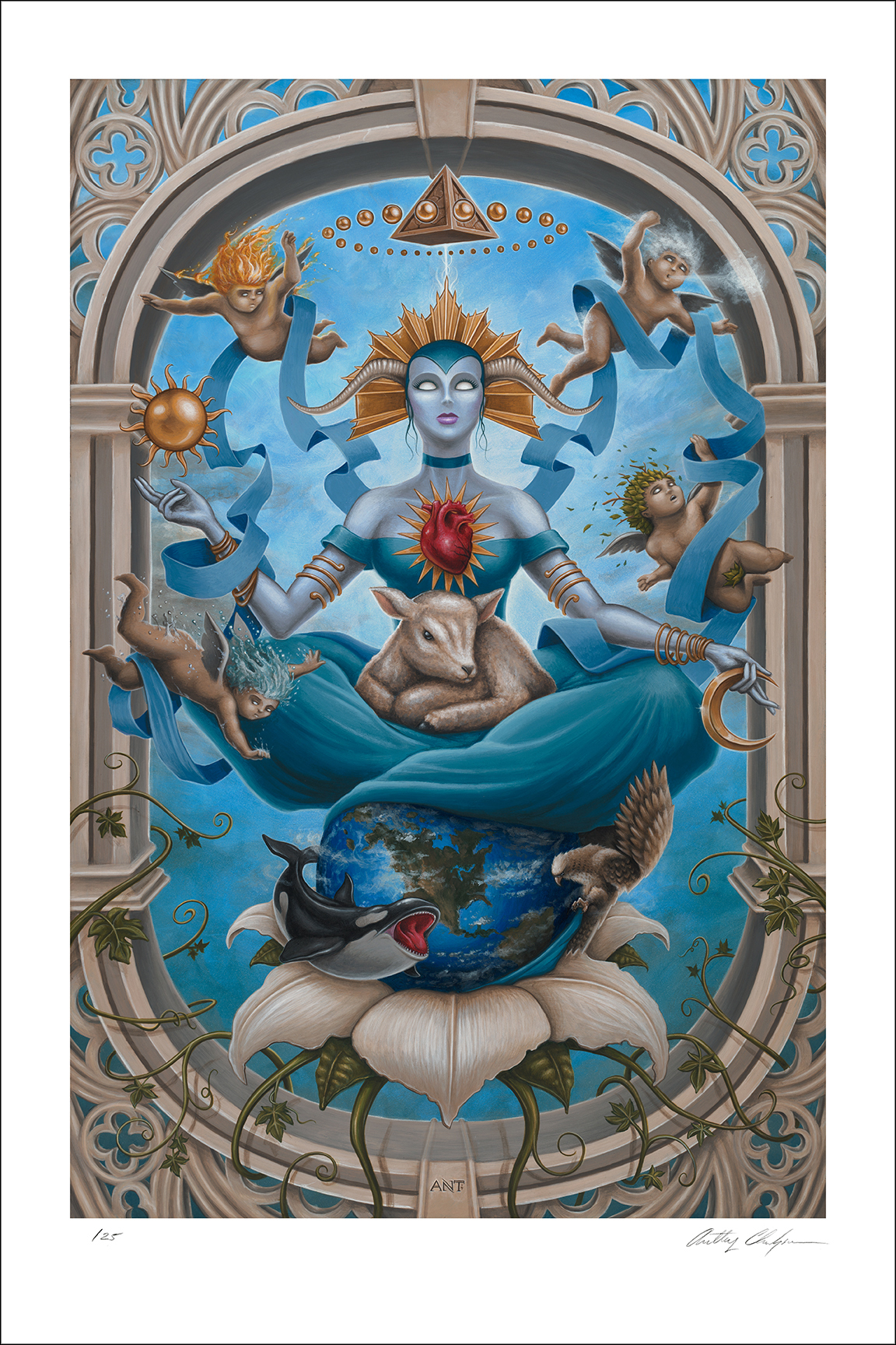 1152x1728 Gaia In Repose Print Anthony Clarkson - Gaia Painting