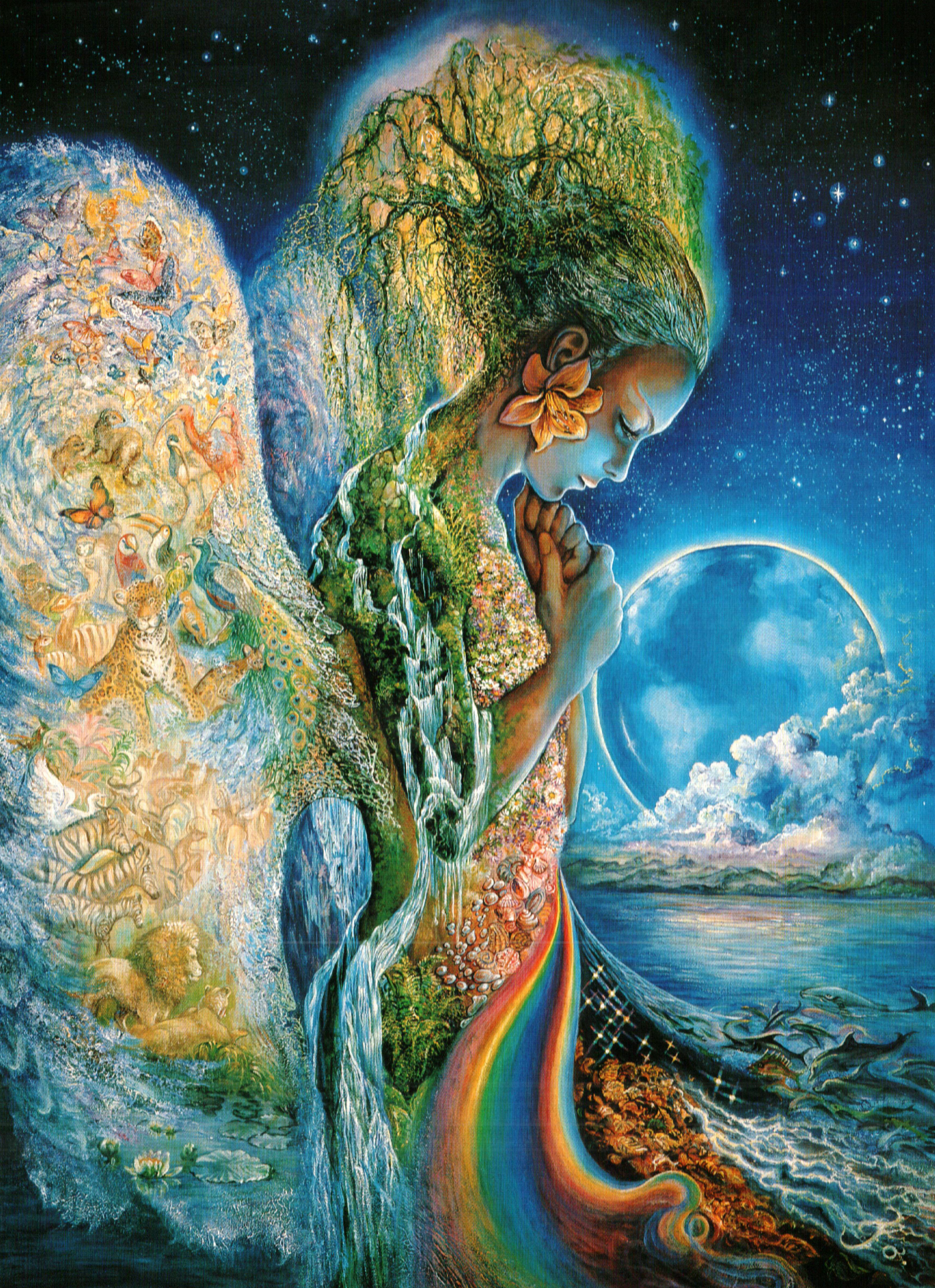 3460x4768 Josephine Wall Narrative In Art - Gaia Painting