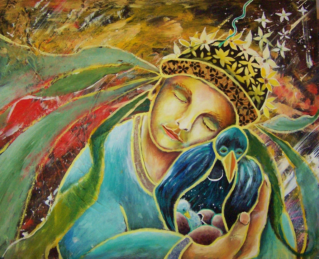 1024x833 Painting Gaia The Wisdom Of Not Knowing Everything - Gaia Painting