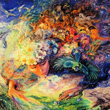 375x375 Breath Of Gaia Ceramic Art Tile By Josephine Wall - Gaia Painting