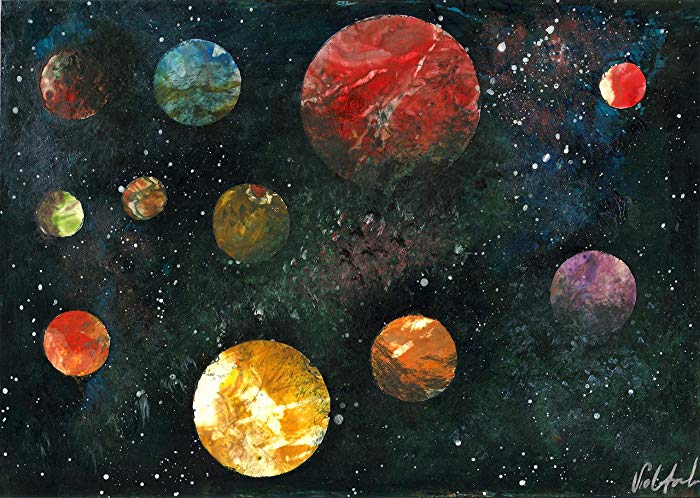 700x498 Infinite Space, Original Acrylic Painting, Galaxy - Galaxy Acrylic Painting