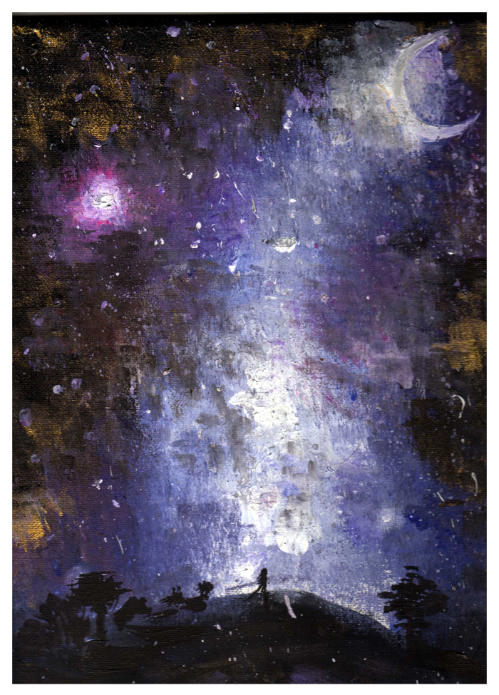 700x975 Images Of Galaxy Painting Acrylic - Galaxy Acrylic Painting