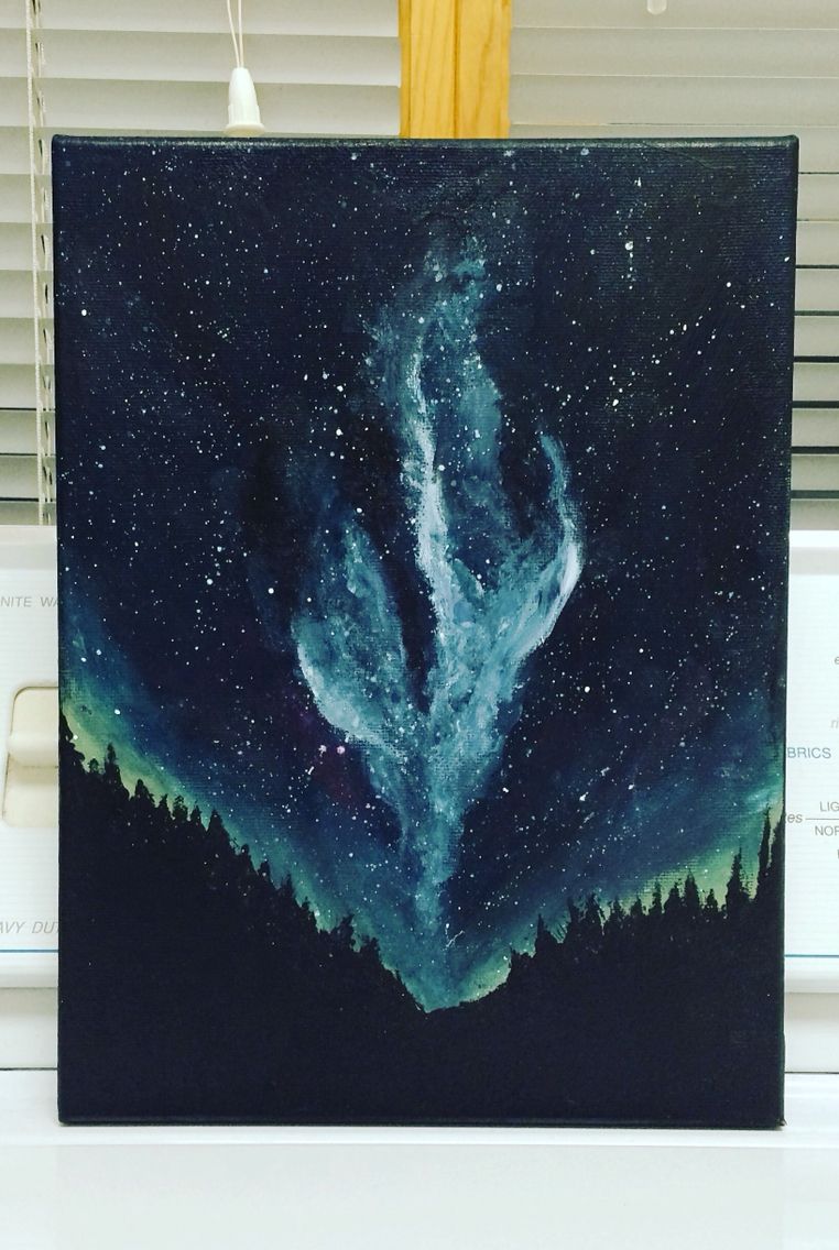 762x1136 Artist Kristen Russo. Night Sky Acrylic Painting. - Galaxy Art Painting