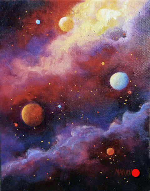 480x612 Gallery Image - Galaxy Canvas Painting