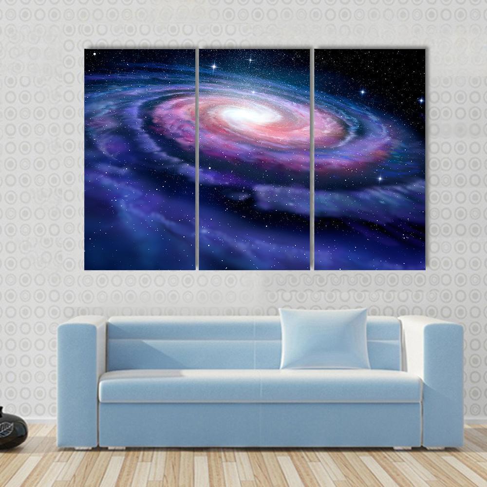 1000x1000 Milky Way Galaxy Multi Panel Canvas Wall Art - Galaxy Canvas Painting