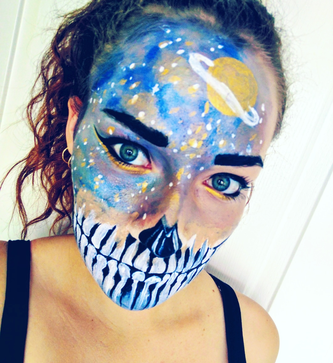 1080x1178 Galaxy Girl Face Paint Stan Winston School Of Character Arts Forums - Galaxy Girl Painting