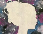 170x135 Items Similar To Galaxy Girl Silhouette - Galaxy Girl Painting