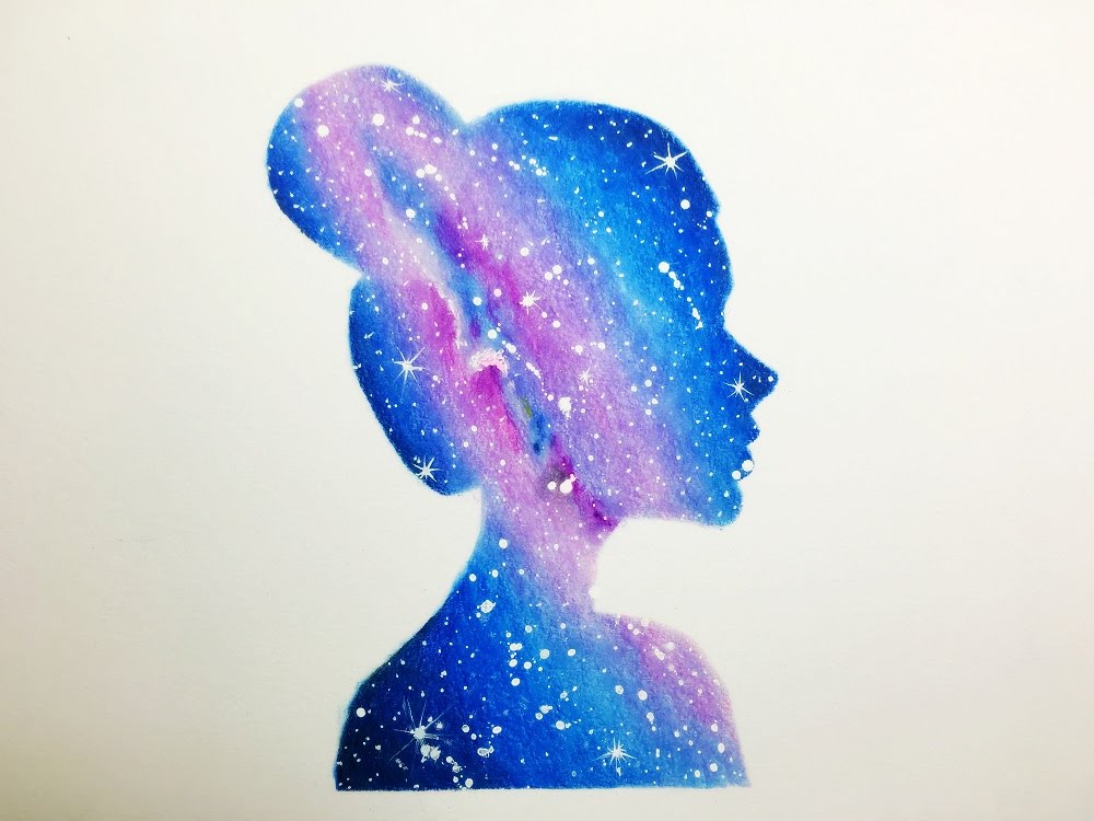 Galaxy Girl Painting at PaintingValley.com | Explore collection of ...