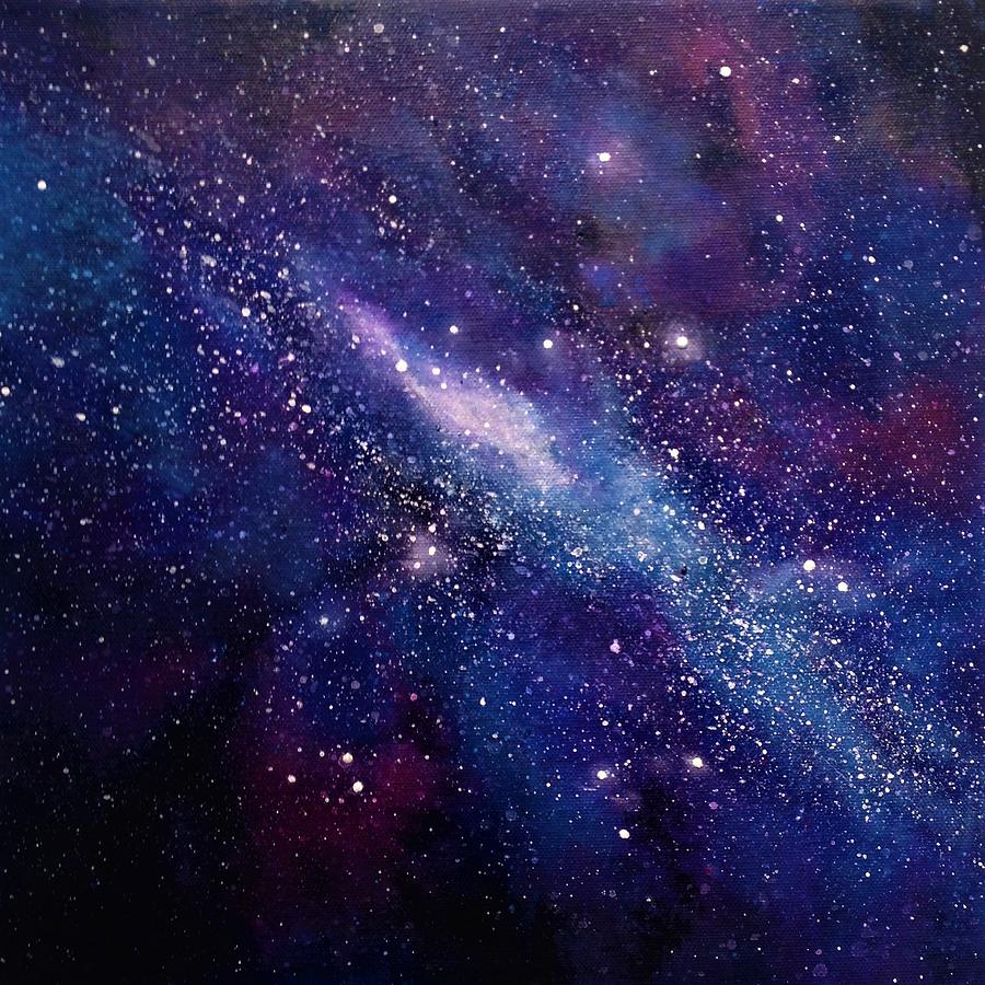 900x900 Galaxy Painting By Ivy Stevens Gupta - Galaxy Painting