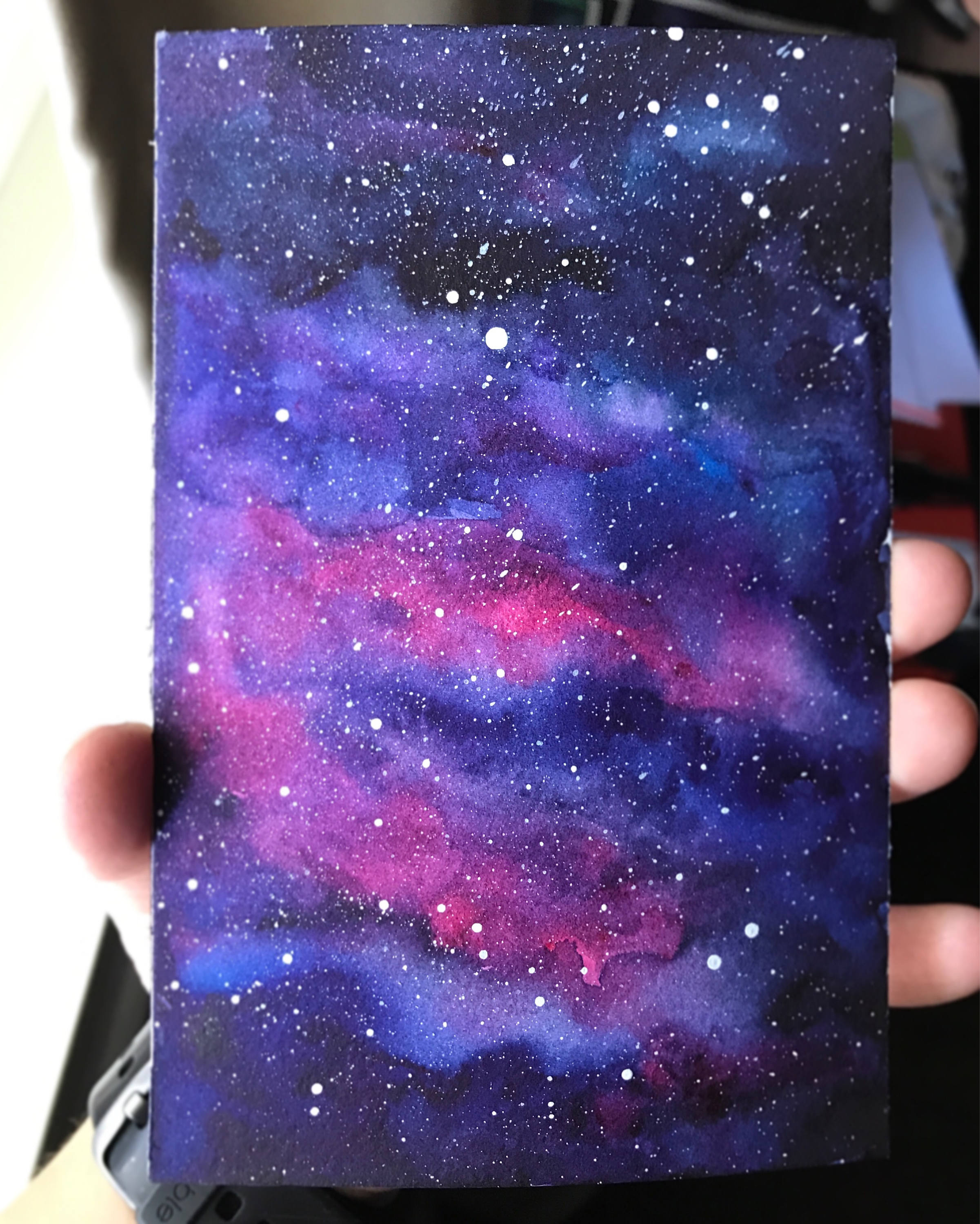 2401x3000 Galaxy Watercolor Nebula Watercolor Original Painting Galaxy - Galaxy Painting