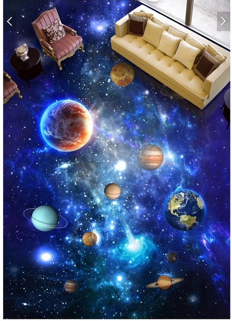 463x640 3d Pvc Flooring Custom Photo Mural Picture Wall Sticker - Galaxy Sky Painting