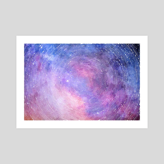 540x540 Starry Galaxy Sky, An Art Print By Lesley Kim - Galaxy Sky Painting