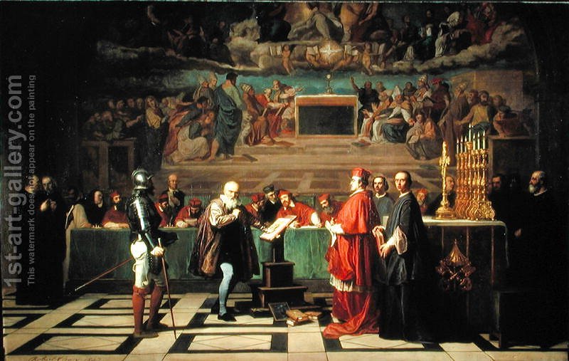 800x507 Galileo Galilei 1564 1642 Before Members Of Holy Office - Galileo Painting