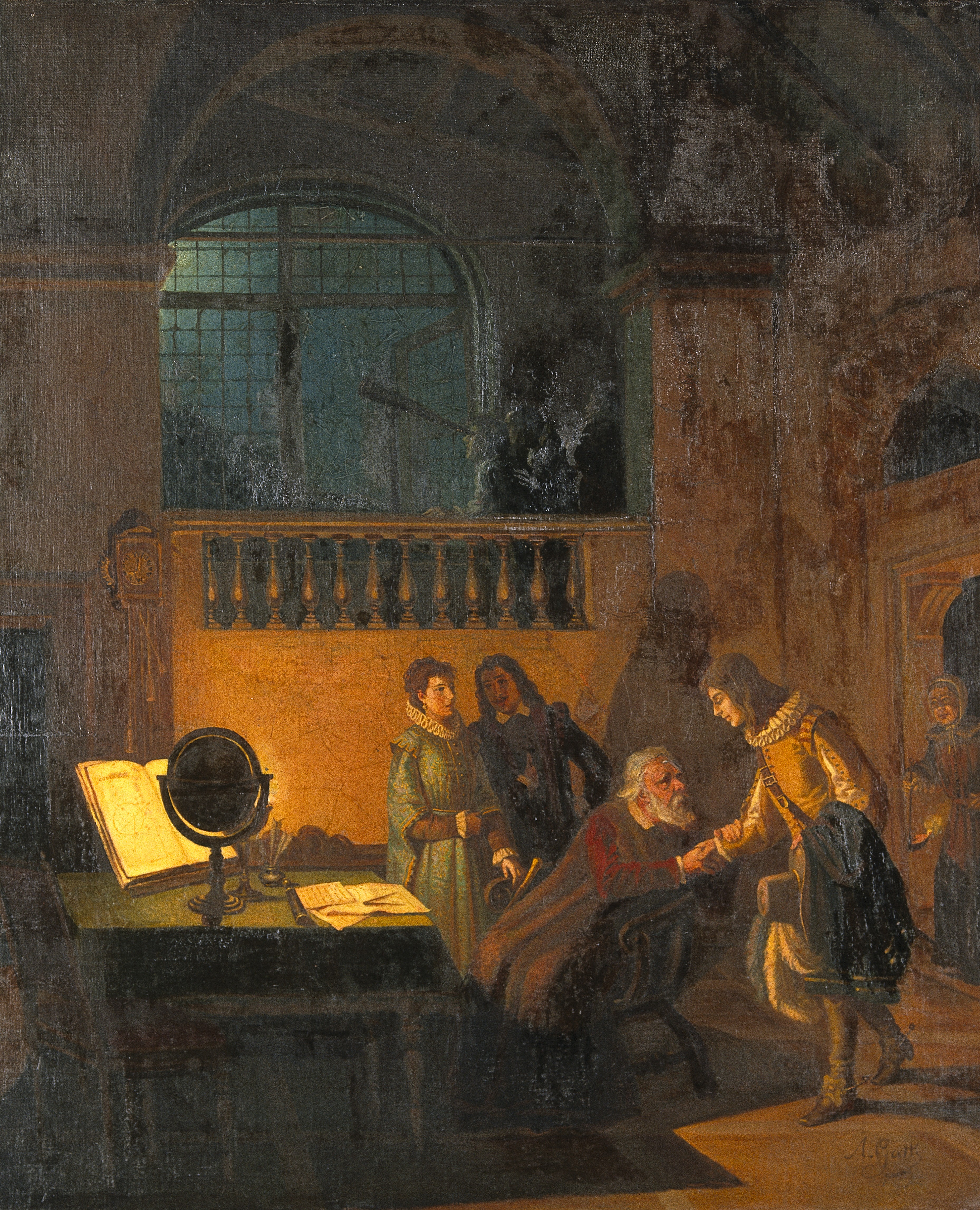 3717x4588 Filegalileo Galilei Receiving John Milton. Oil Painting By Annib - Galileo Painting