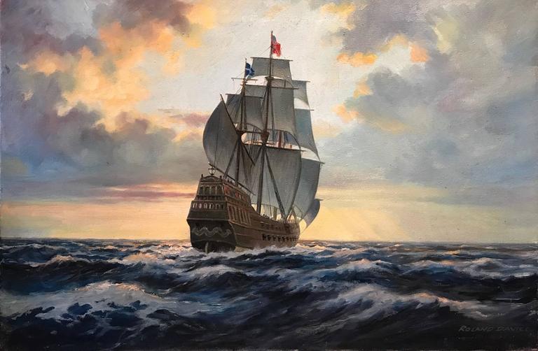 768x502 Roland Davies - Galleon Painting