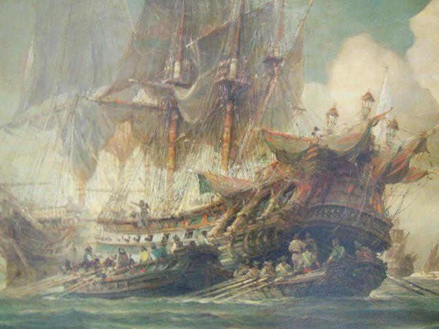 640x480 Rud Claudus Oil Painting Galleon Ship - Galleon Painting