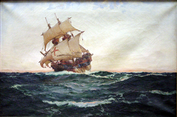 576x381 Auction Catalog - Galleon Painting