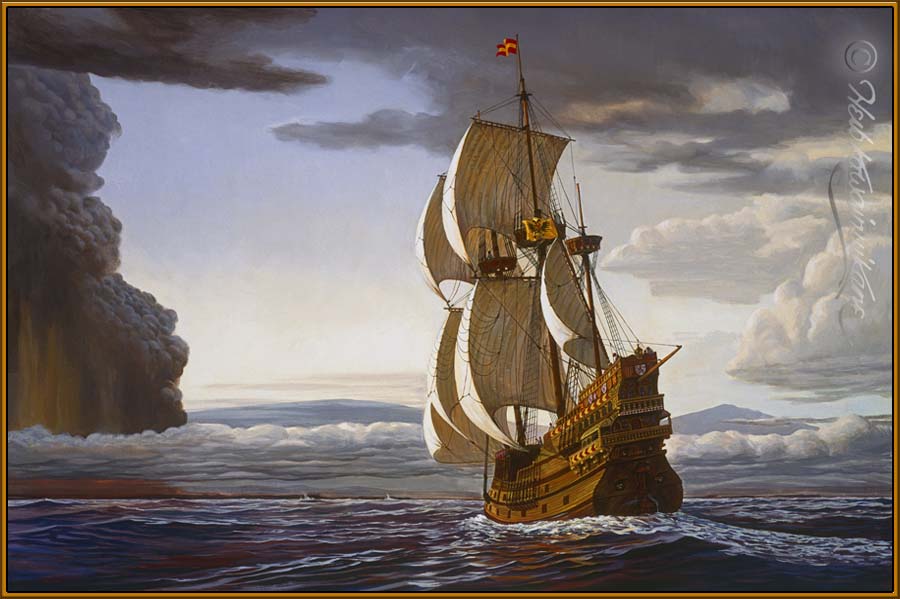 900x599 Transpacific Boats And Ships - Galleon Ship Painting