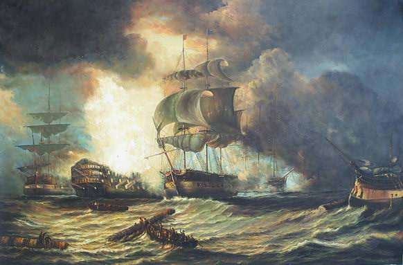 582x383 Paintings Sail Ship Galleon Warship Jalor 50697 - Galleon Ship Painting