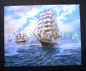 300x249 G Amry Painting Tall Sailing Ship Galleon Sail Boat Art Print - Galleon Ship Painting