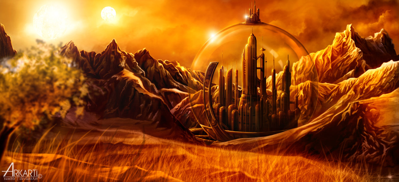 1280x584 Gallifrey By Arkarti - Gallifrey Painting