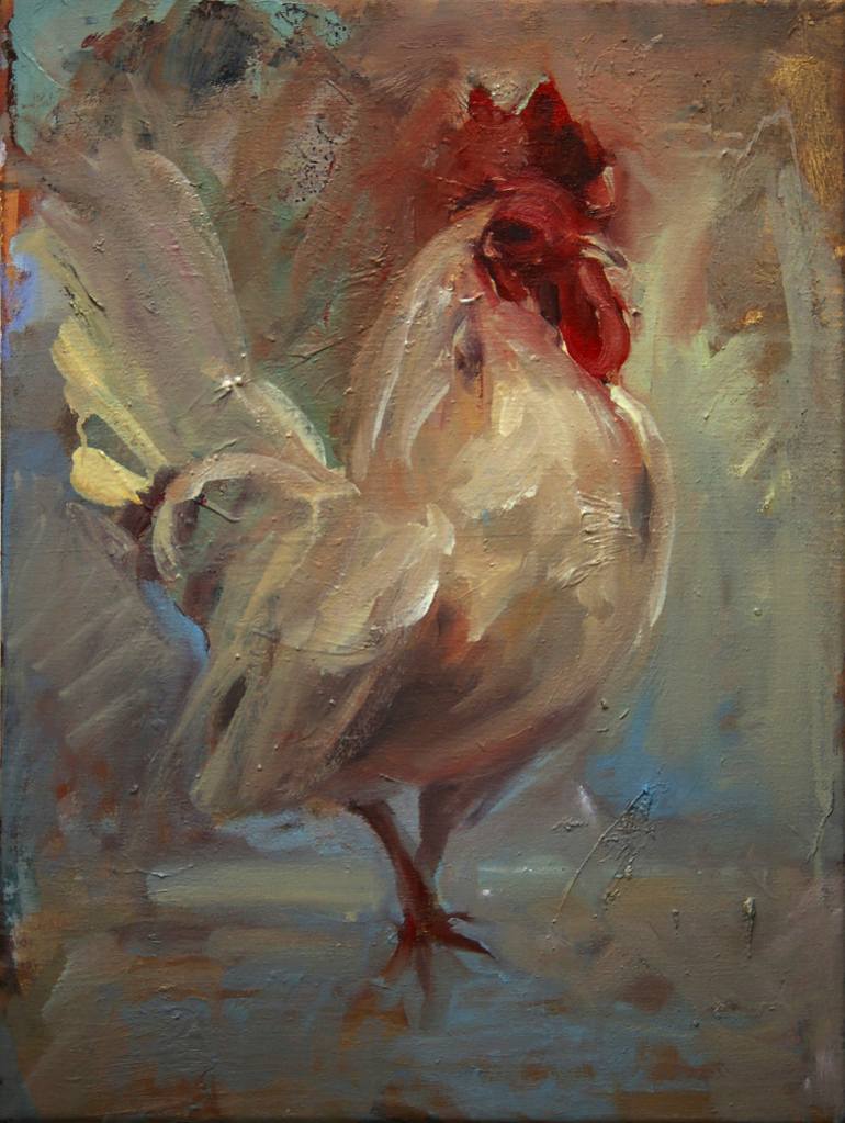 770x1023 Saatchi Art Gallo Painting By Zil Hoque - Gallo Painting