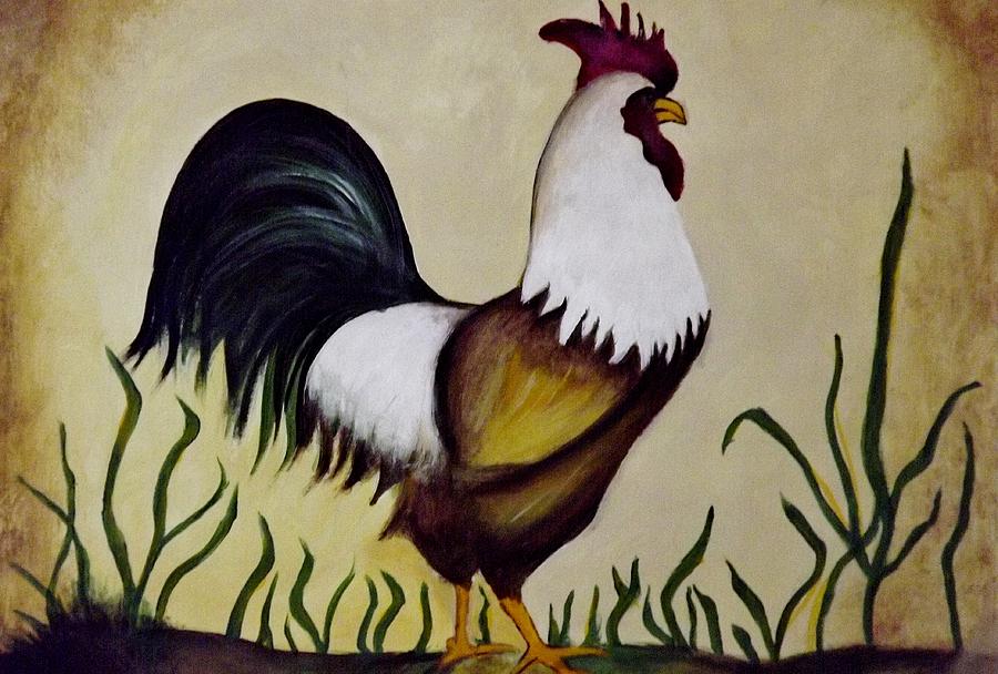 900x608 El Gallo Painting By Irene Cardona - Gallo Painting