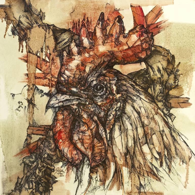 770x770 Saatchi Art Gallus Domesticus Painting By Jonathan Shaw - Gallus Painting