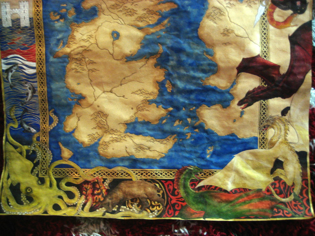 1024x768 Game Of Thrones Map Painting 11 By Deigan - Game Of Thrones Map Painting