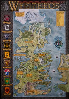 236x335 Westeros Map From Game Of Thrones. Interesting How It Is - Game Of Thrones Map Painting
