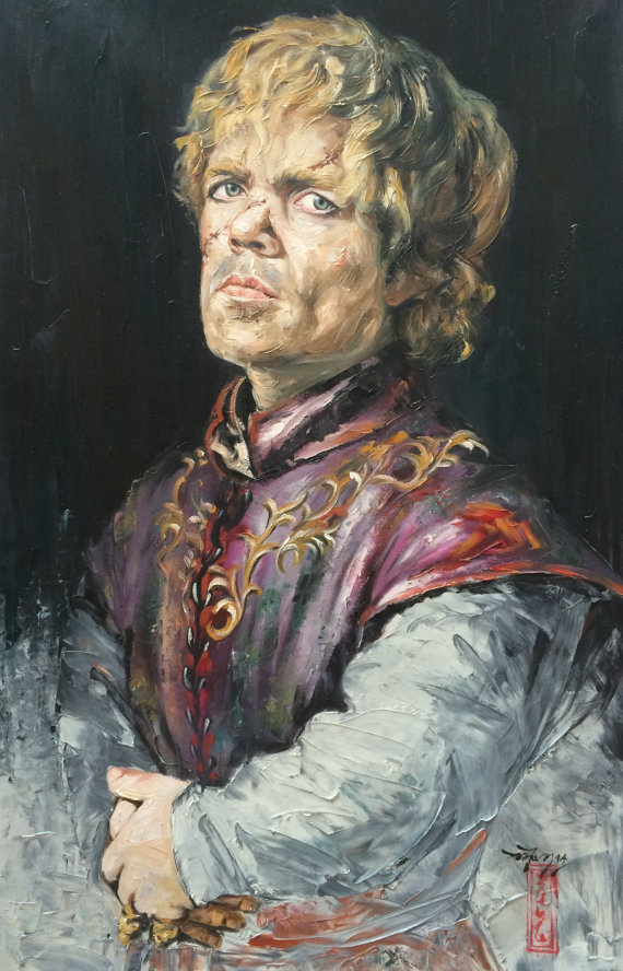 570x888 Juego De Tronos Tyrion Lannister Original Pintura Al - Game Of Thrones Oil Painting