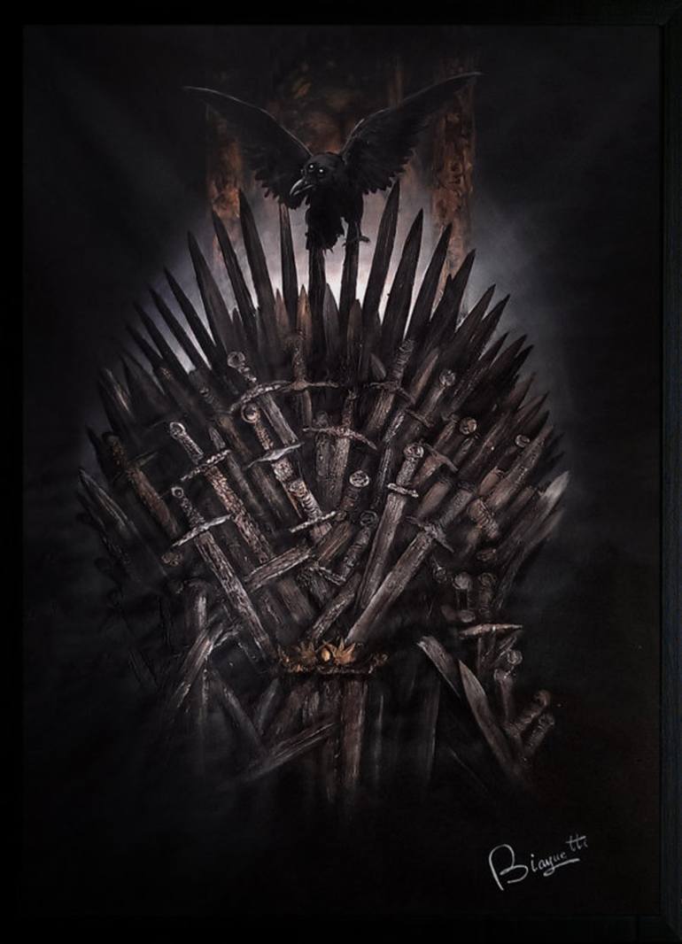 770x1066 Saatchi Art Iron Throne. Game Of Thrones. Oil Painting Painting - Game Of Thrones Oil Painting
